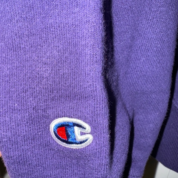 Texas Christian University Reverse Weave crewneck sweater, size small, purple - Picture 3 of 4